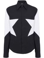 Balmain chemise en coton à étoiles imprimées - Noir