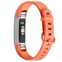 By Qubix - Compatible met Fitbit Alta HR siliconen bandje met gesp - Maat: Large - Licht oranje - Compatible fitbit bandje