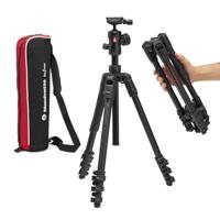 Manfrotto Befree Advanced AS, Camera Tripod, Lever Lock, Compatibel met Arca-Swiss, Draagbaar, Compact Travel Tripod Kit, Ball Head, Aluminium Tripod voor DSLR, Mirrorless Camera's, Camera Accessoires