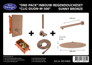 Best-Design "One-Pack" inbouw-regendoucheset "Clic-Dijon-M-300"