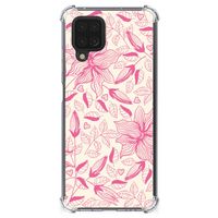 Samsung Galaxy A12 Case Pink Flowers