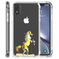 Apple iPhone Xr Stevig Bumper Hoesje Horse Color