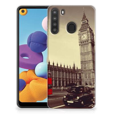 Samsung Galaxy A21 Siliconen Back Cover Londen Samsung Galaxy A21 Siliconen Back Cover Londen