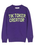 MC2 Saint Barth Kids pull Tik Tok Creator en maille intarsia - Violet - thumbnail