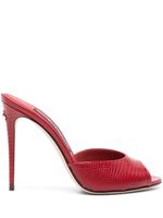 Dolce & Gabbana 105mm leather slip-on sandals - Rouge