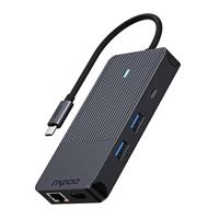 Rapoo UCM-2005 carte et adaptateur d'interfaces 3, 5 mm, DisplayPort, HDMI, RJ-45, USB 3.2 Gen 1 (3.1 Gen 1), USB Type-C