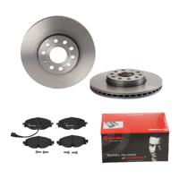 Remmenset, remschijf BREMBO, Remschijftype: Binnen geventileerd, Inbouwplaats: Vooras, u.a. für VW, Seat, Audi, Skoda