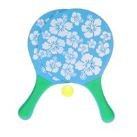 Blauwe beachball set met bloemenprint buitenspeelgoed   -