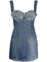 AREA robe courte Claw Cup en jean - Bleu - thumbnail