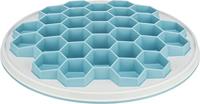 TRIXIE Slow Feeding Anti-schling plaat Hive, kunststof/TPR/TPE, Ø 30 cm, grijs/blauw - 25039