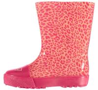 XQ Footwear regenlaarzen panter junior rubber roze maat 30