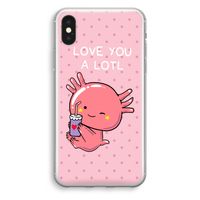 Love You A Lotl: iPhone X Transparant Hoesje