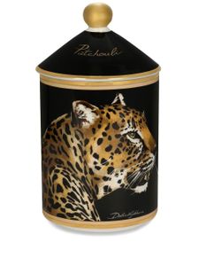 Dolce & Gabbana bougie parfumée à imprimé léopard (340 g) - Noir