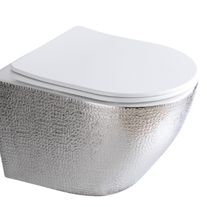 Sanigoods Star Croco toiletpot randloos met zitting platina