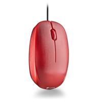 NGS FLAME RED - optische muis met een resolutie van 1000 dpi en een USB-kabel, muis voor computers en laptops met 3 knoppen, tweehandig, rood
