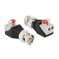 Delock Adapter klemmenblok met drukknop naar BNC connector