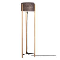 Fischer & Honsel Schemerlamp Shine-Wood met zwarte kap 40516 - thumbnail