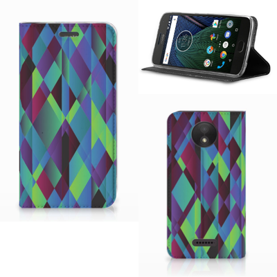 Motorola Moto C Plus Stand Case Abstract Green Blue Motorola Moto C Plus Stand Case Abstract Green Blue