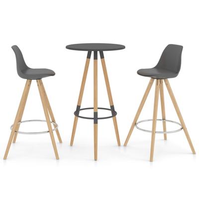 vidaXL 3-delige Barset grijs vidaXL 3-delige Barset grijs