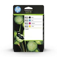 HP 953 Inktcartridge Zwart, Cyaan, Geel, Magenta, 4-Pack (Hoge Capaciteit) (3HZ52AE) origineel van HP