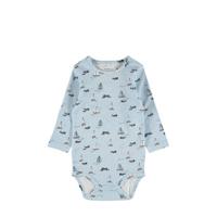 NAME IT BABY romper met all over print lichtblauw