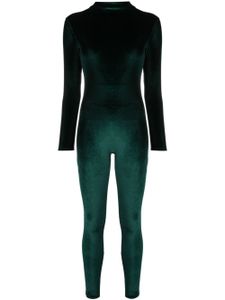 Atu Body Couture combinaison en velours à col montant - Vert