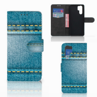 Huawei P30 Pro Wallet Case met Pasjes Jeans - thumbnail