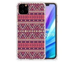 Apple iPhone 11 Pro Max Doorzichtige Silicone Hoesje Aztec Paars