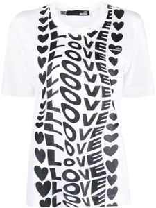 Love Moschino t-shirt à logo imprimé - Blanc