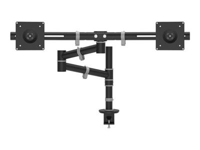 Viewgo Monitor Arm 133 - Bevestigingskit (bureauklembevestiging, paal, draaibare arm, bevestiging met bout erdoor, 2 interface-beugels) voor 2 LCD-schermen - staal - zwart Viewgo Monitor Arm 133 - Bevestigingskit (bureauklembevestiging, paal, draaibare arm, bevestiging met bout erdoor, 2 interface-beugels) voor 2 LCD-schermen - staal - zwart