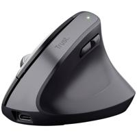 Trust Bayo+ Ergonomische muis Bluetooth Optisch Zwart 6 Toetsen 800 dpi, 1200 dpi, 1600 dpi, 2400 dpi Ergonomisch, Geluidsarme toetsen, Geïntegreerd - thumbnail