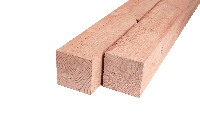 Paal douglas fijnbezaagd, 12 x 12 x 250 cm