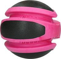Dog Comets Jupiter - Ø14 cm - Hondenspeelgoed - Hondenbal - Stuiterend - TPR-Rubber - Roze/Zwart