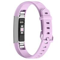 By Qubix - Compatible met Fitbit Alta HR siliconen bandje met gesp - Maat: Large - Lila - Compatible fitbit bandje