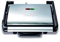 Tefal GC241D Inicio grill contactgrill, Hoogwaardige RVS behuizing, Compact design en eenvoudige bediening, voor de bereiding van vlees, panini, groenten en nog veel meer