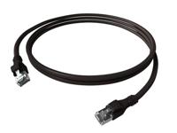 EasyLan DualBoot PushPull IP20 patchkabel, Cat.6A (Class EA), S/FTP, zwart, 2 m