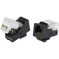 TRU Components Modulaire stekker bus, zonder gereedschap 1572349 RJ12 bus, recht, zwart, 1 stuk