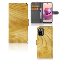 Xiaomi Redmi Note 10S | 10 4G | Poco M5s Book Style Case Licht Hout