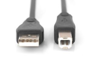 Digitus 3m USB 2.0 USB-kabel USB A USB B Zwart