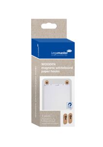 Legamaster WOODEN papierhaak voor whiteboards magnetisch 2st