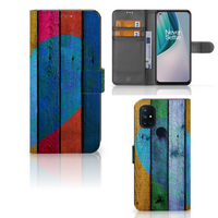 OnePlus Nord N10 Book Style Case Wood Heart - Cadeau voor je Vriend - thumbnail