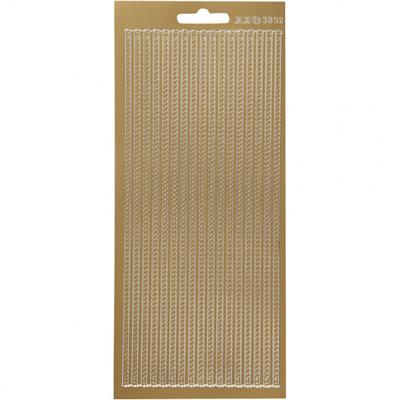 Creotime foliestickers rand 17 stuks goud 21 cm Creotime foliestickers rand 17 stuks goud 21 cm