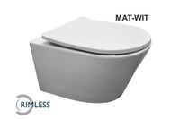 Vesta Rimless Wandcloset Mat-Wit + Shade Zitting Mat-Wit