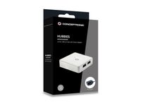 Conceptronic HUBBIES03W interface hub USB 3.2 Gen 1 (3.1 Gen 1) Micro-B 5000 Mbit/s Wit - thumbnail