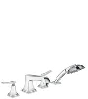 hansgrohe Metropol Classic afbouwdeel v. 4-gats badrandkraan m. greep-hendel m. handdouche chroom