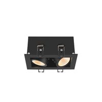 SLV Vierkante led inbouwspot Kadux Double 2x Led - zwart - 3000K 1007559