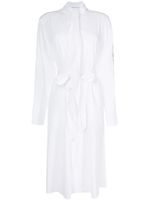 Peter Do robe en coton à taille ceinturée - Blanc