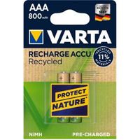 Varta Recycled AAA 800mAh Nikkel-Metaalhydride (NiMH) 800mAh 1.2V oplaadbare batterij/accu - thumbnail