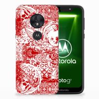 Silicone Back Case Motorola Moto G7 Play Angel Skull Rood