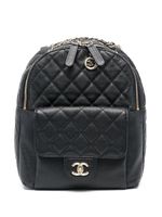 CHANEL Pre-Owned sac à dos zippé à design matelassé (2019) - Noir